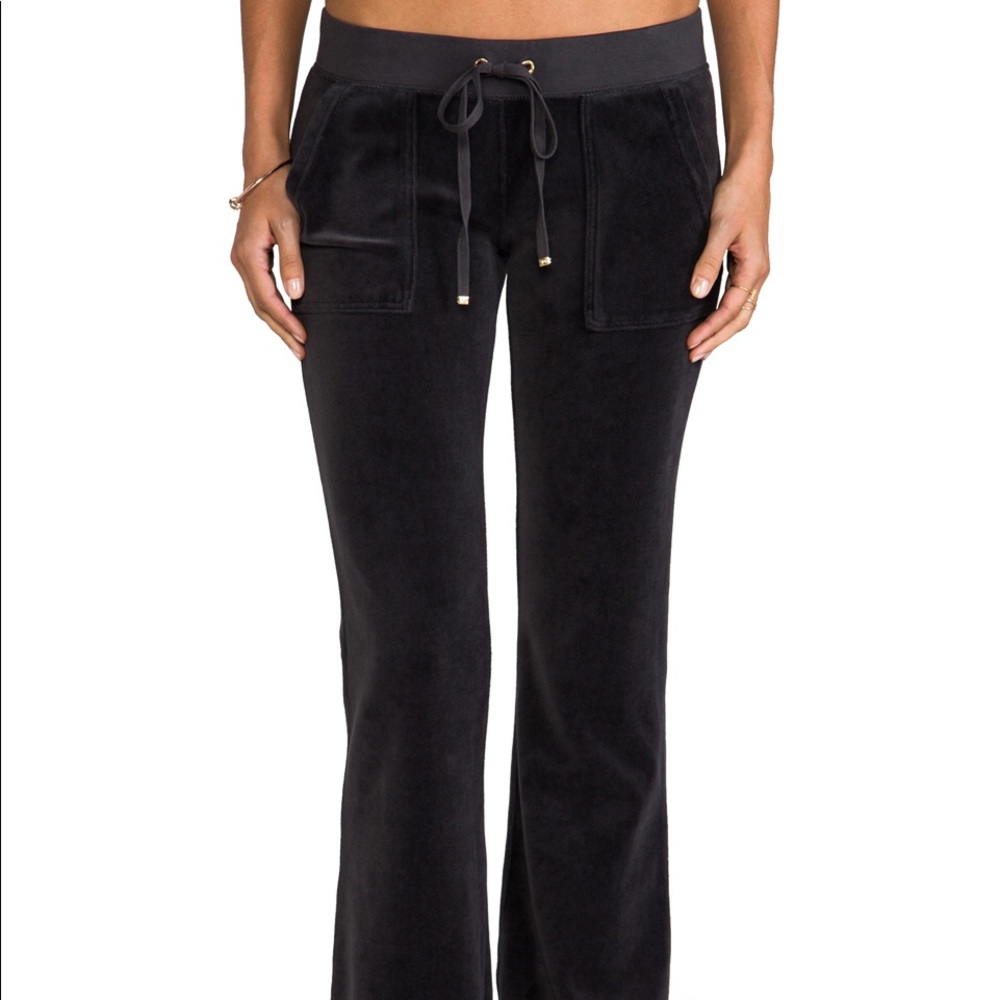Juicy Couture Black Velour Pants S