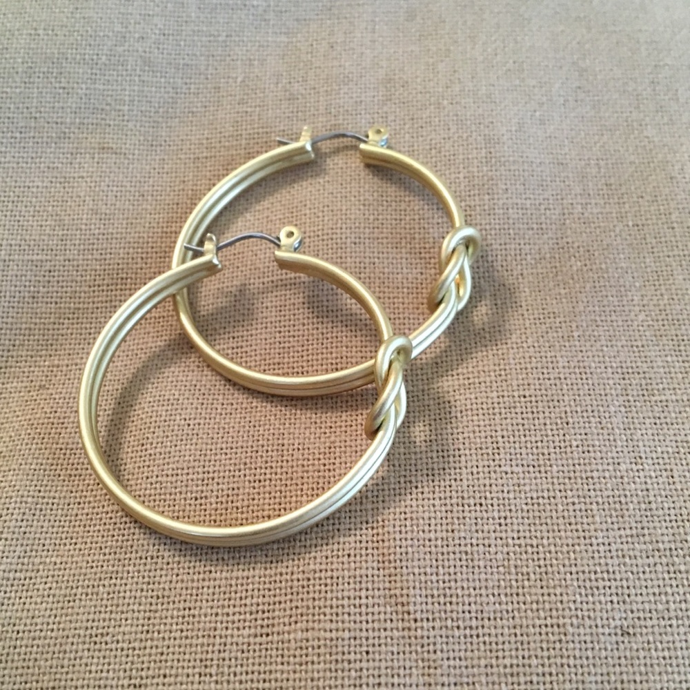 Lia Sophia gold knot earrings