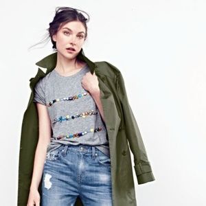 J Crew Jeweled Tee