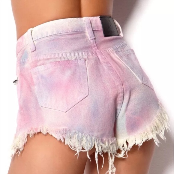 UNIF cotton candy studded shorts - Picture 2 of 8