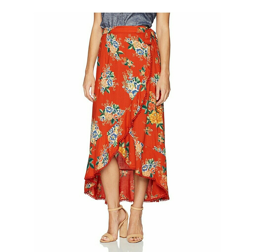 Angie Floral Wrap Around Skirt