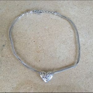 Silver hart necklace
