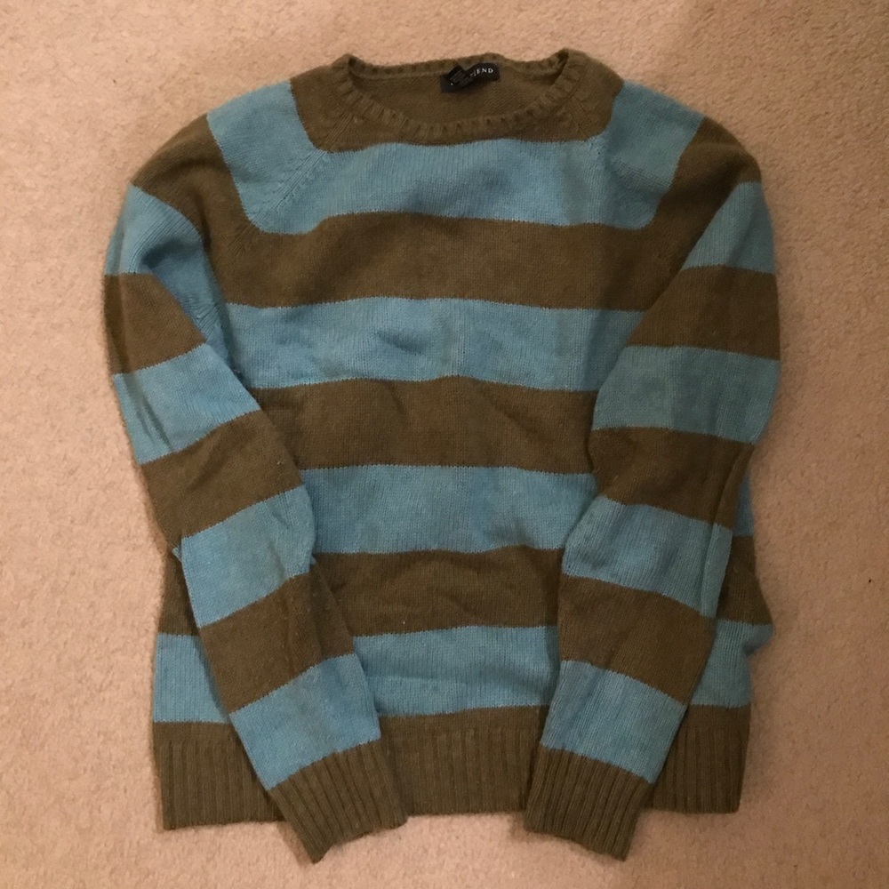 Lands' End striped crewneck sweater