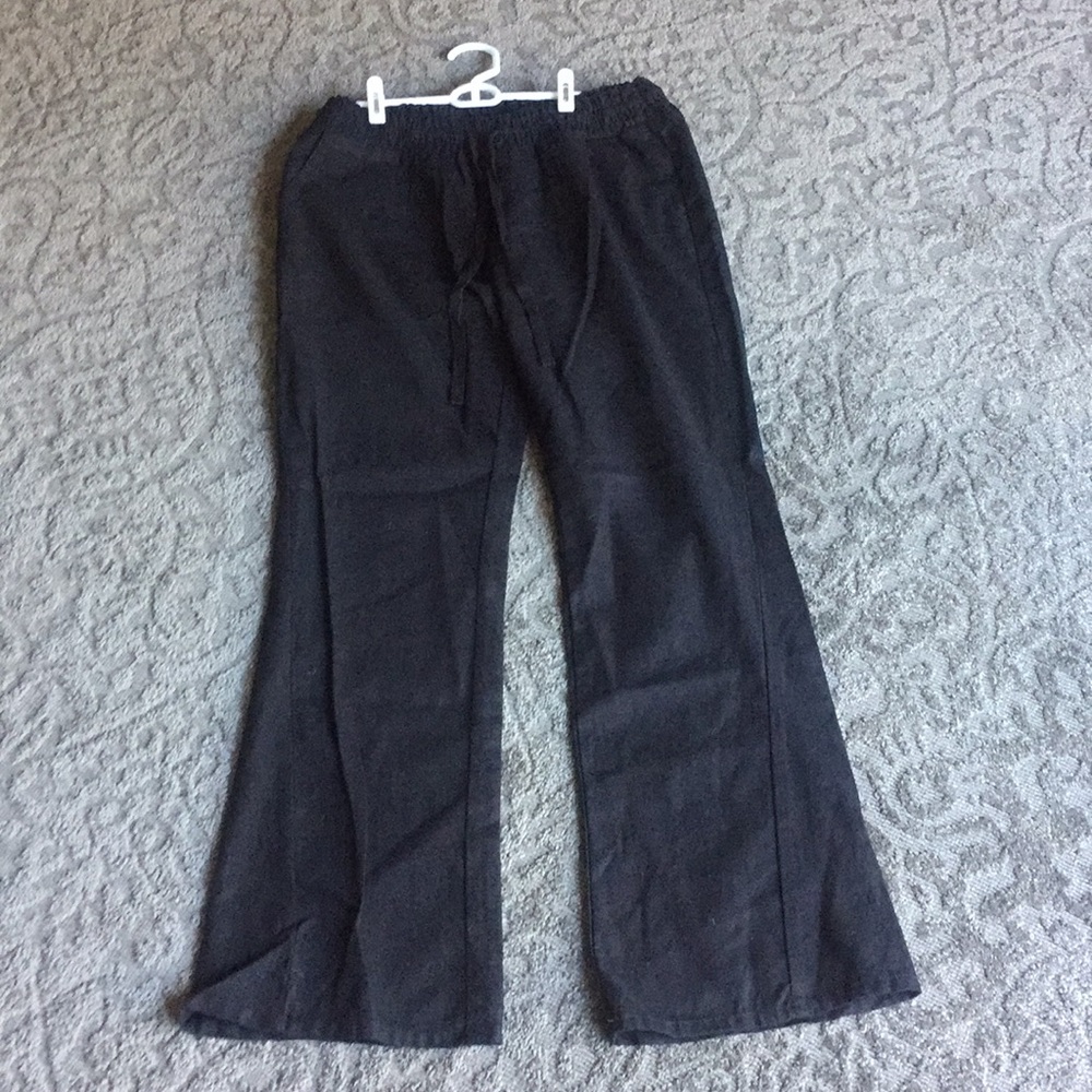 Roxy black linen pants