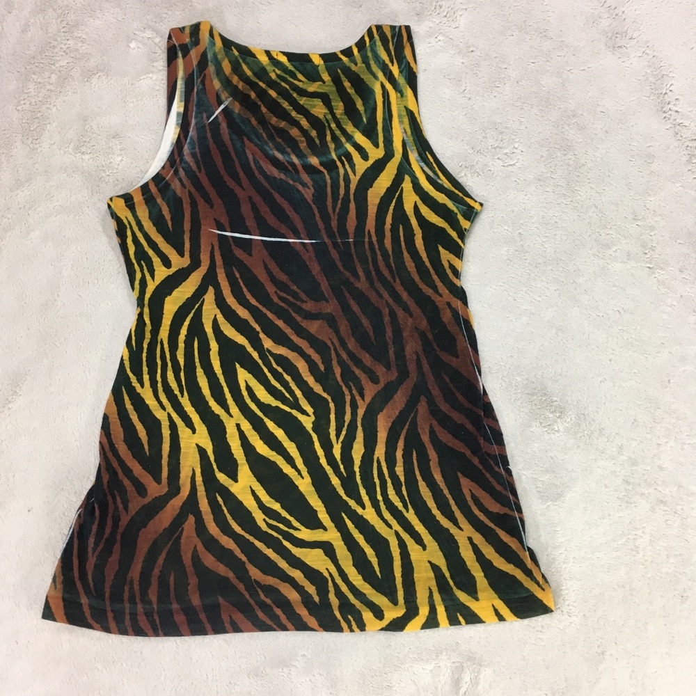 Bright Zebra print tank top by Forever 21 Size Lg - Picture 7 of 8