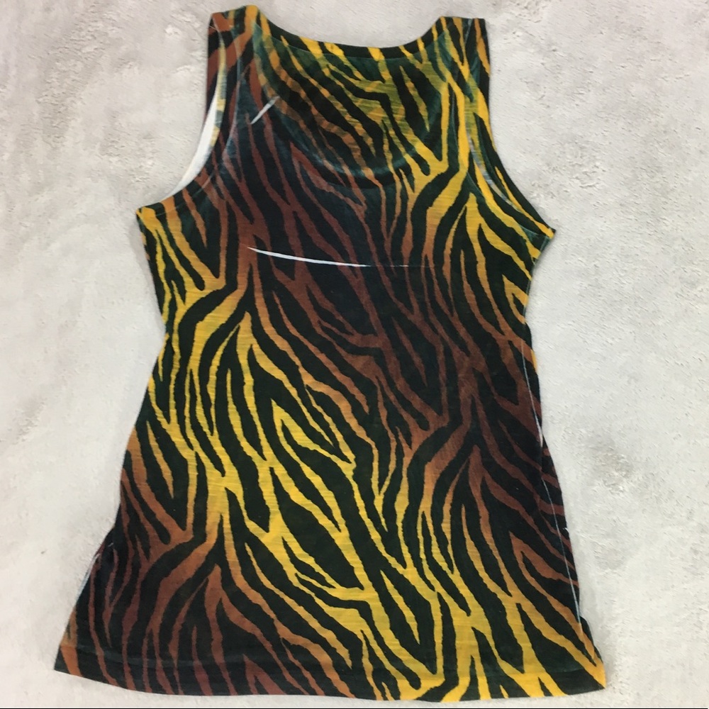 Bright Zebra print tank top by Forever 21 Size Lg - Picture 8 of 8
