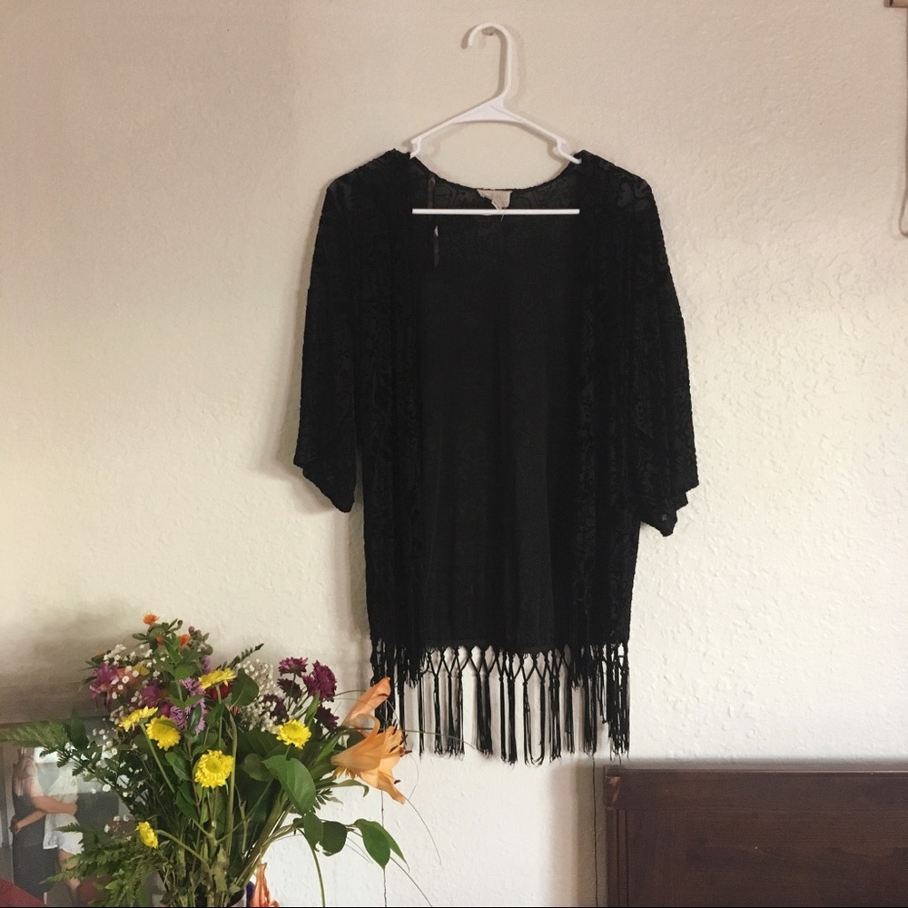 Boho fringe cardigan