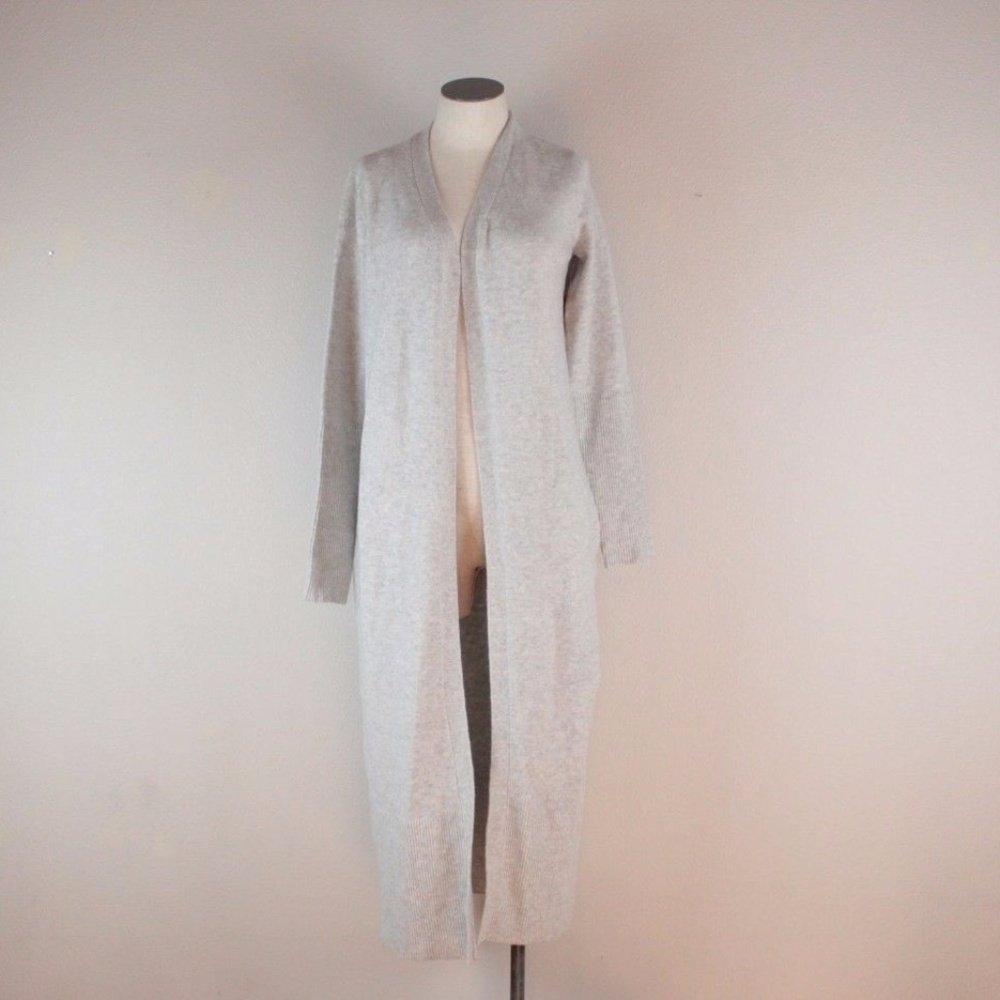 Rachel Roy Long Cardigan Duster Open Front Pockets