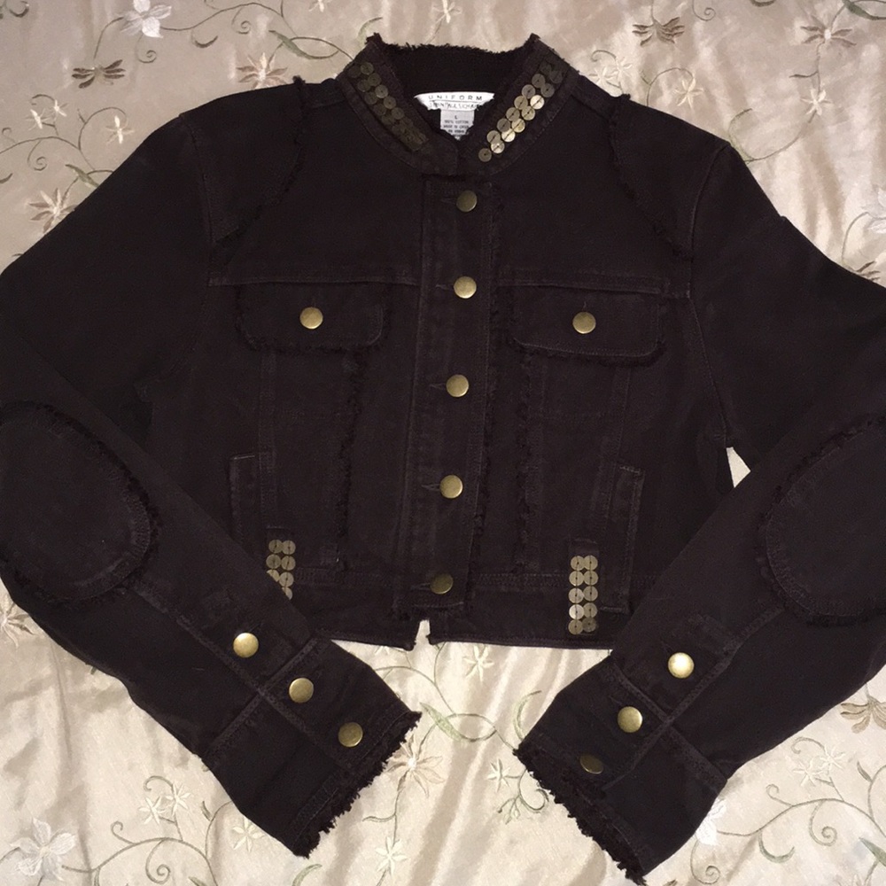 🍂Cropped Brown Jean Jacket