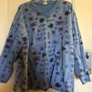 Sweatshirt Blue & Multicolored Plus Size 22/24