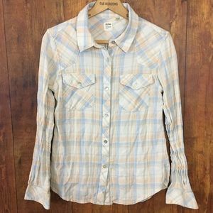 Dylan by True Grit Peach Button Down Small