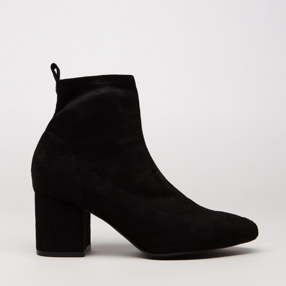 Black Suede Sock Booties (LAST PAIR SIZE 8.5) - Picture 5 of 6