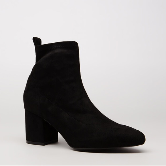Shoes - Black Suede Sock Booties (LAST PAIR SIZE 8.5)