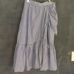 JCrew ruffled wrap skirt