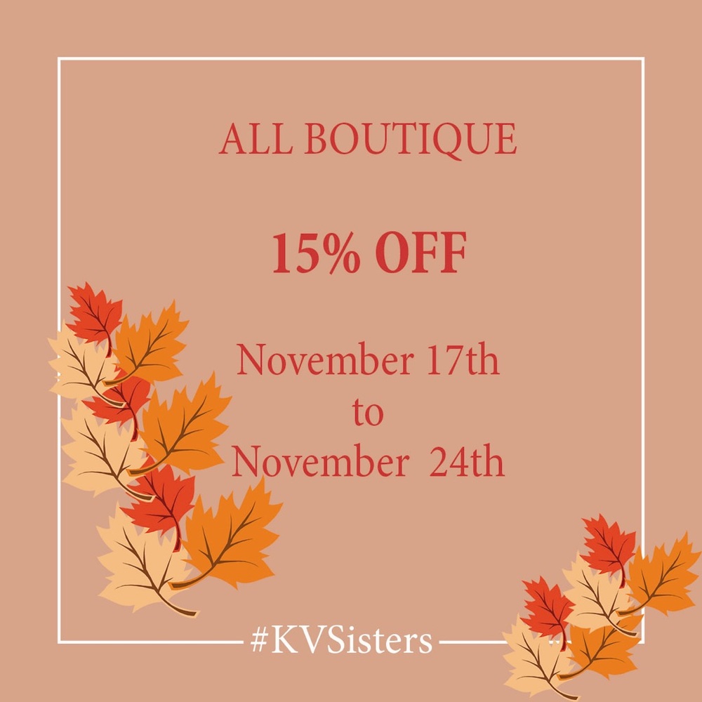 🍂🍂🍂🍂All boutique 15% OFF 🍂🍂🍂🍂