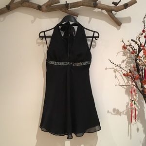 Babydoll Black Party Halter Top, Express