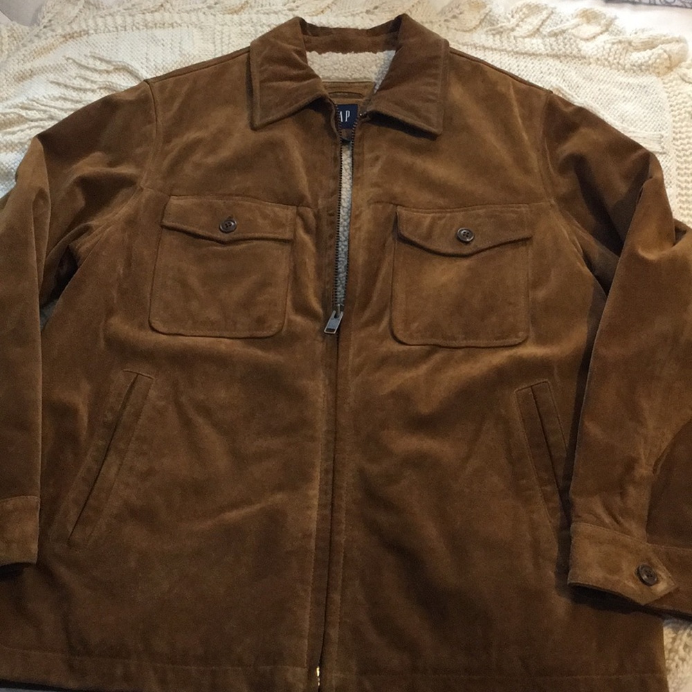 Men’s GAP Brown Genuine Leather Winter Jacket