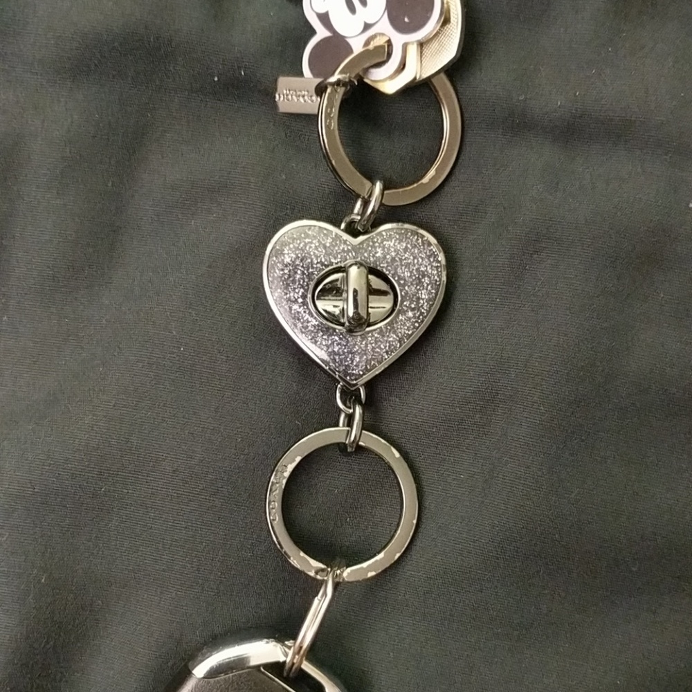 Coach Heart Keychain
