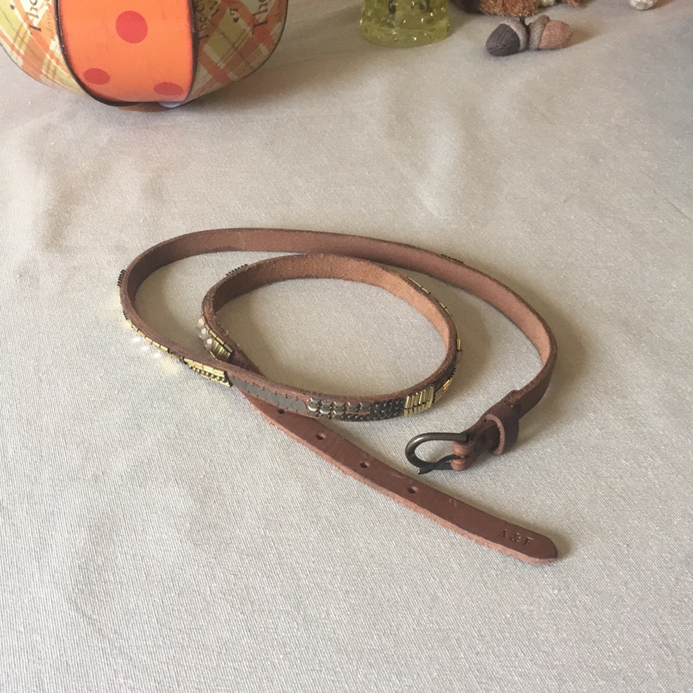 EUC embellished leather belt