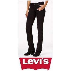 Mid rise Bootcut Levi's black jeans