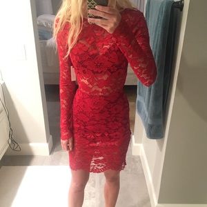 Lovers + Friends Red Dream Girl Dress