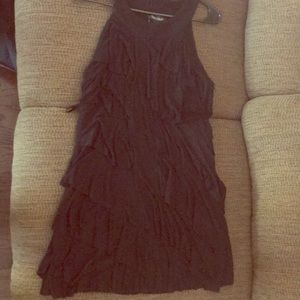 WHBM Black ruffled dress