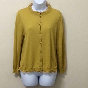 J. Crew ruffled cardigan