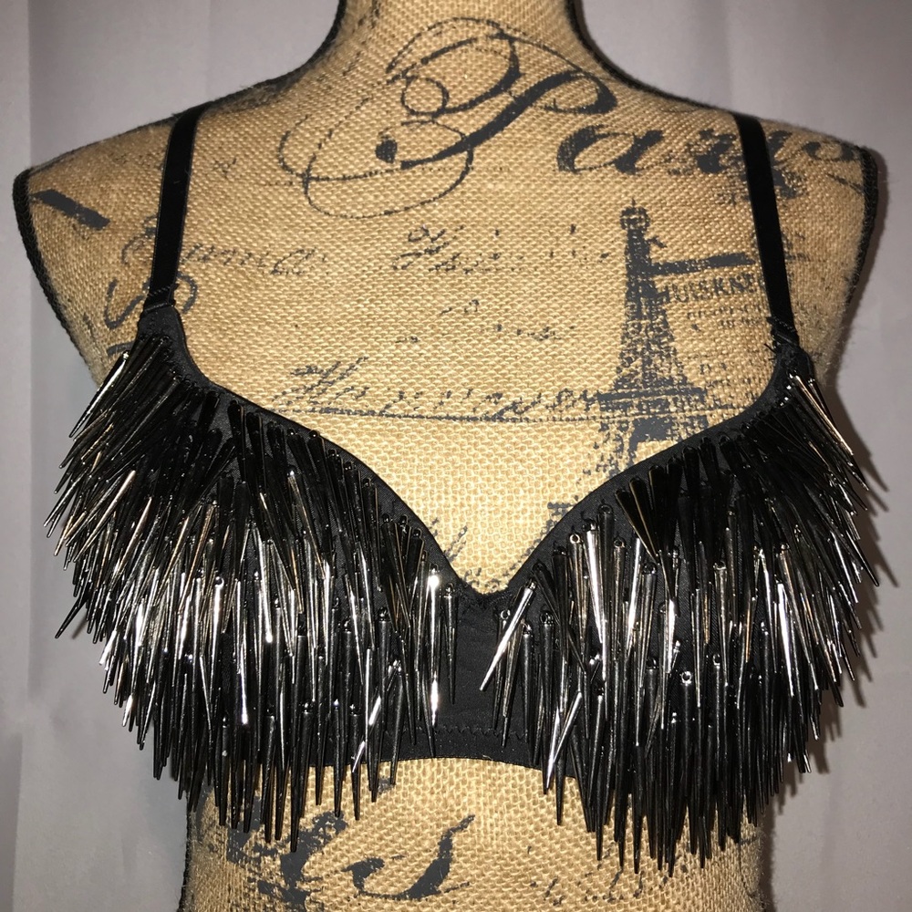 Punk Rock Spike Studded Bra Top - Picture 2 of 4
