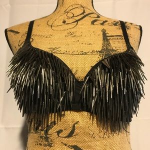 Punk Rock Spike Studded Bra Top