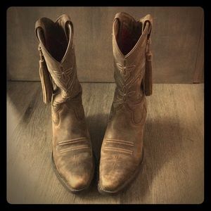 Ariat boots with tassel.