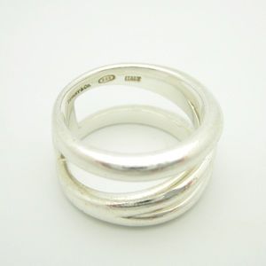 Tiffany & Co. Sterling Silver Diagonal Band Ring