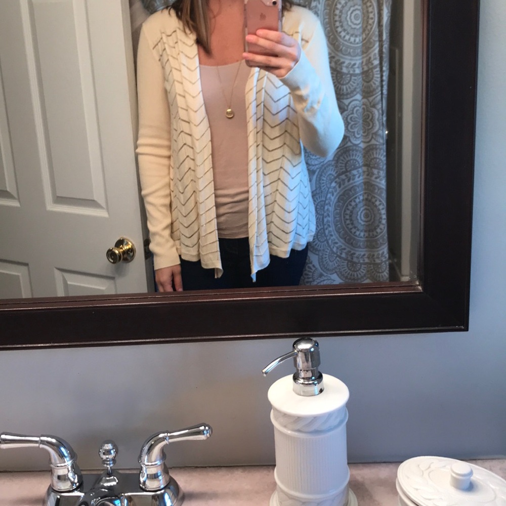 Cream and gold cardigan