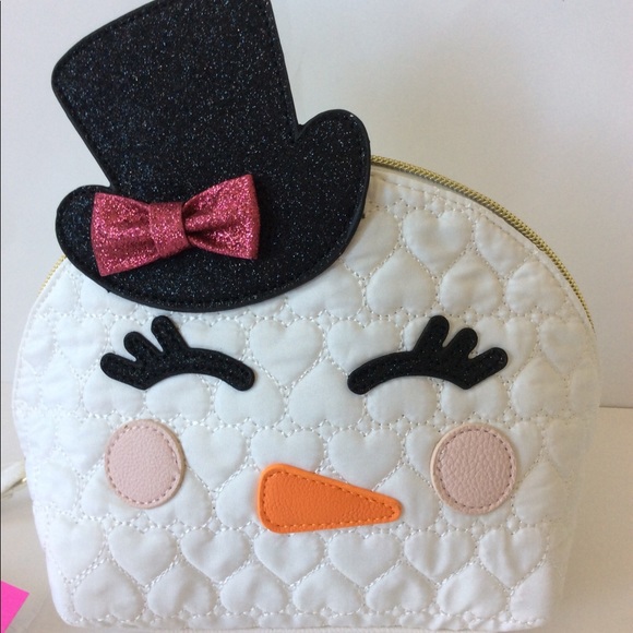 Betsey Johnson Snowman Kitsch Cosmetic Bag - Picture 2 of 6