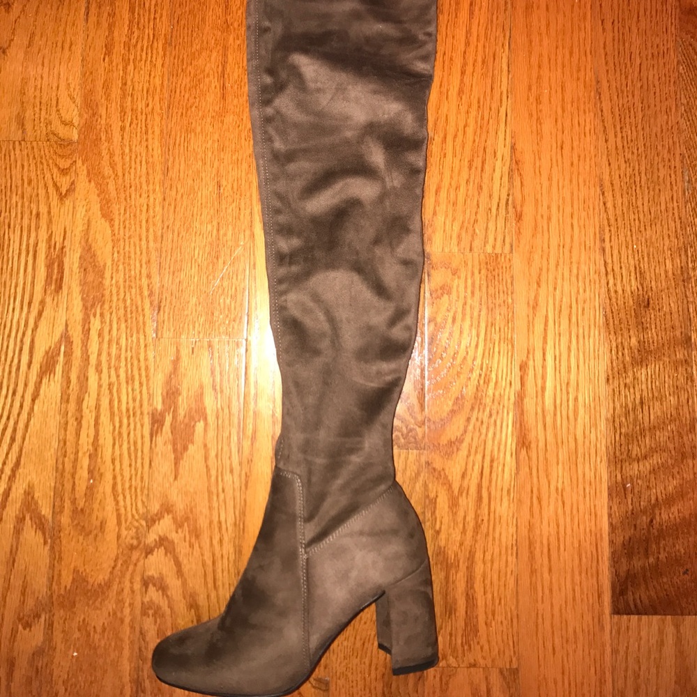 Brown/Taupe Over the Knee Boots