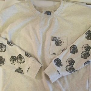 Rose Print Sweatshirt - Size M