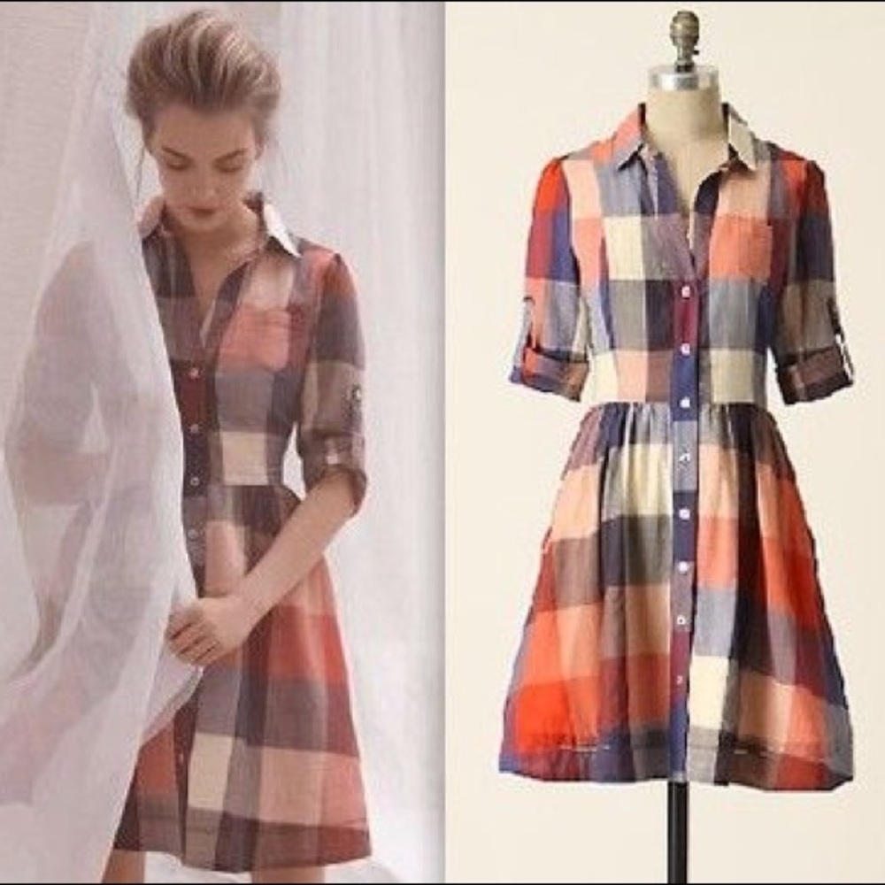 Anthropologie Moulinette Souers Shirt Dress sz 10