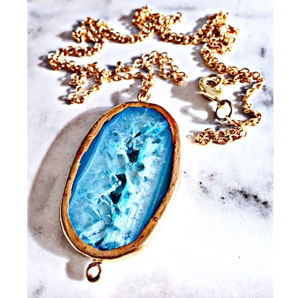 Whimsy Jewelry - Ice Blue Agate Necklace