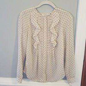 Loft Ruffle Front Blouse