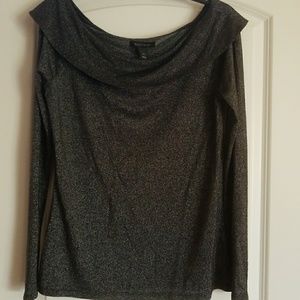 White House Black Market Black Sparkly Top
