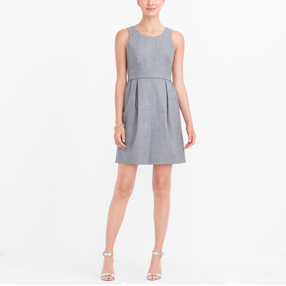 J. CREW Emerald Pleated Cocktail/Shift Dress