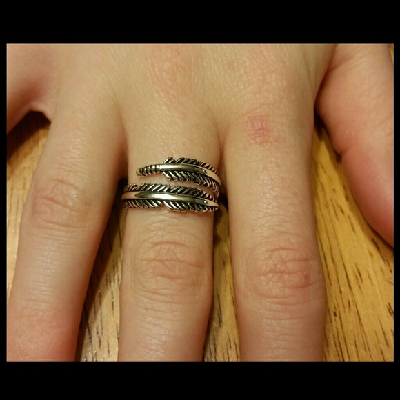 💍STERLING SILVER FEATHER RING💍 - Picture 2 of 4