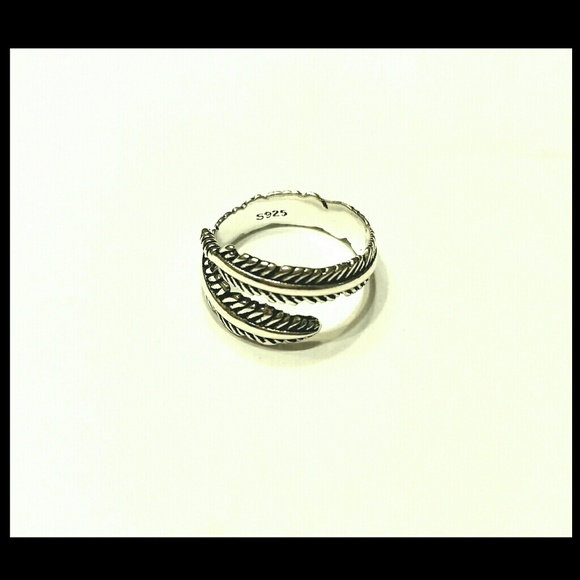💍STERLING SILVER FEATHER RING💍 - Picture 3 of 4