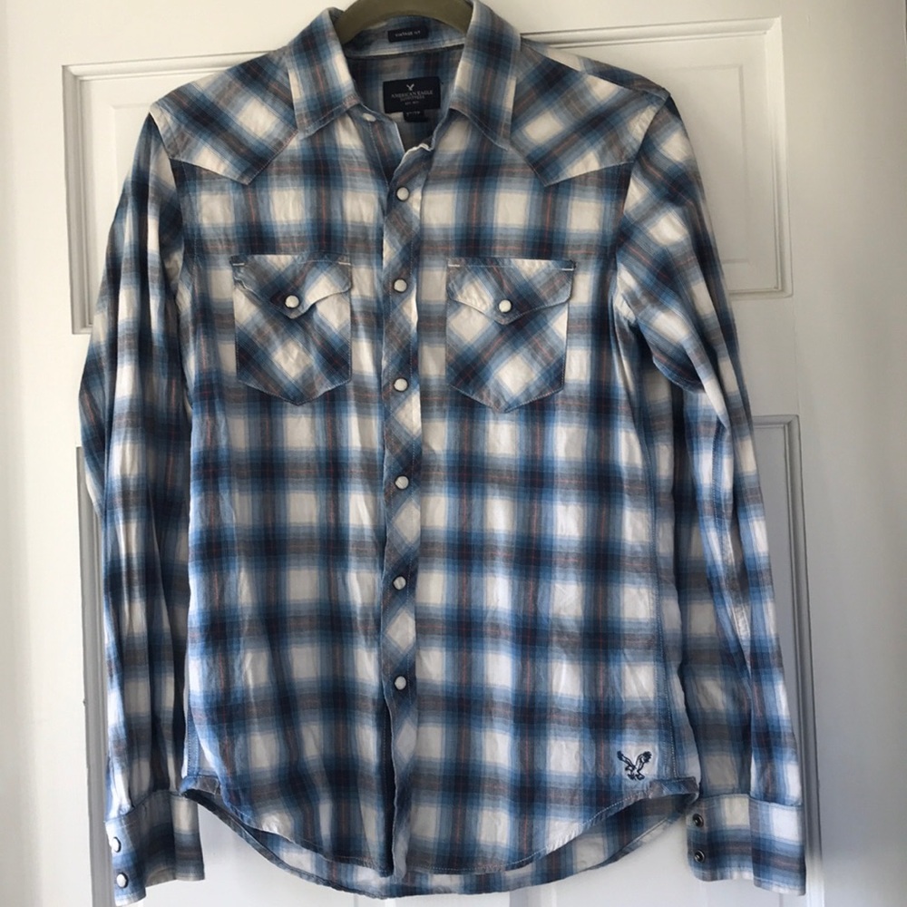Plaid button down shirt from American eagle