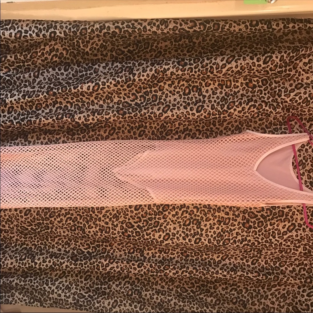 Nude mesh body suit dress