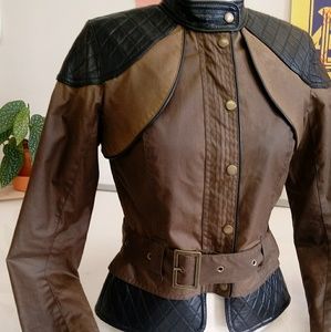 Barbour Womens Jacket Waxed Canvas and Leather