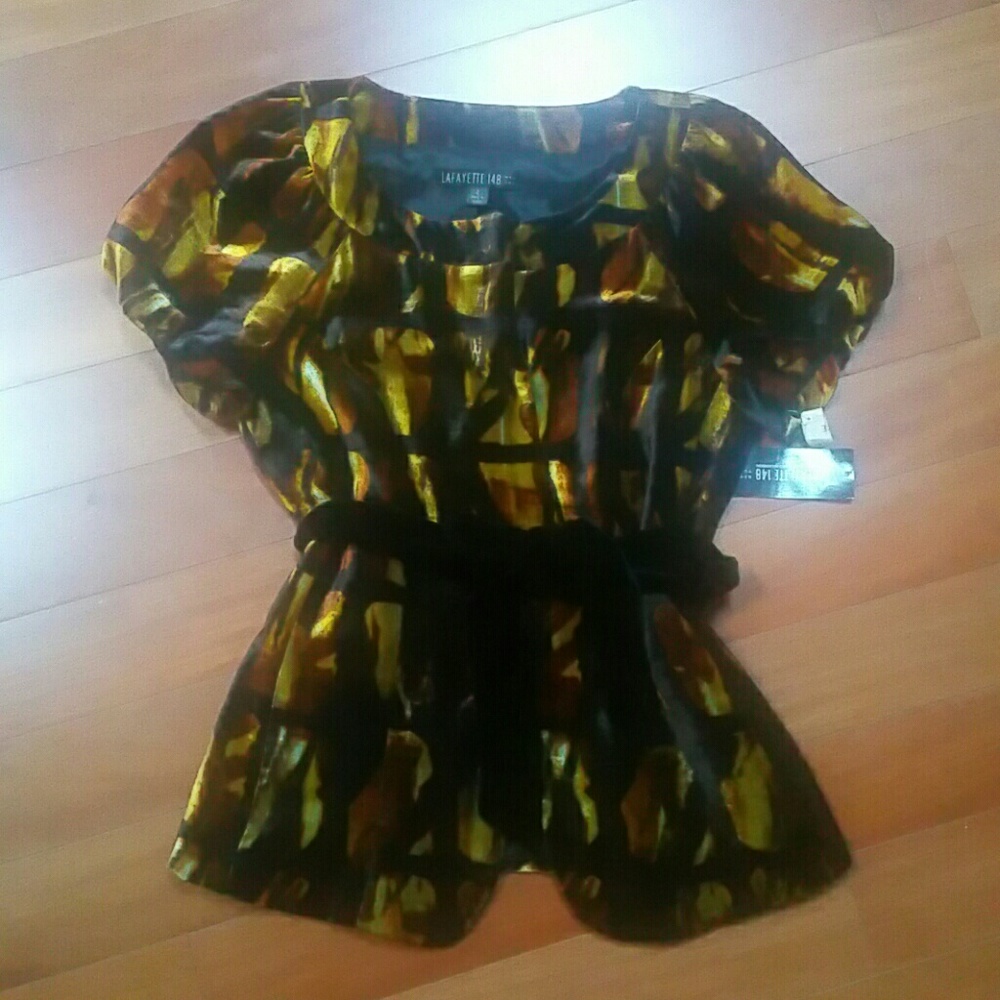 NWT Lafayette 148 Belted top, size 2