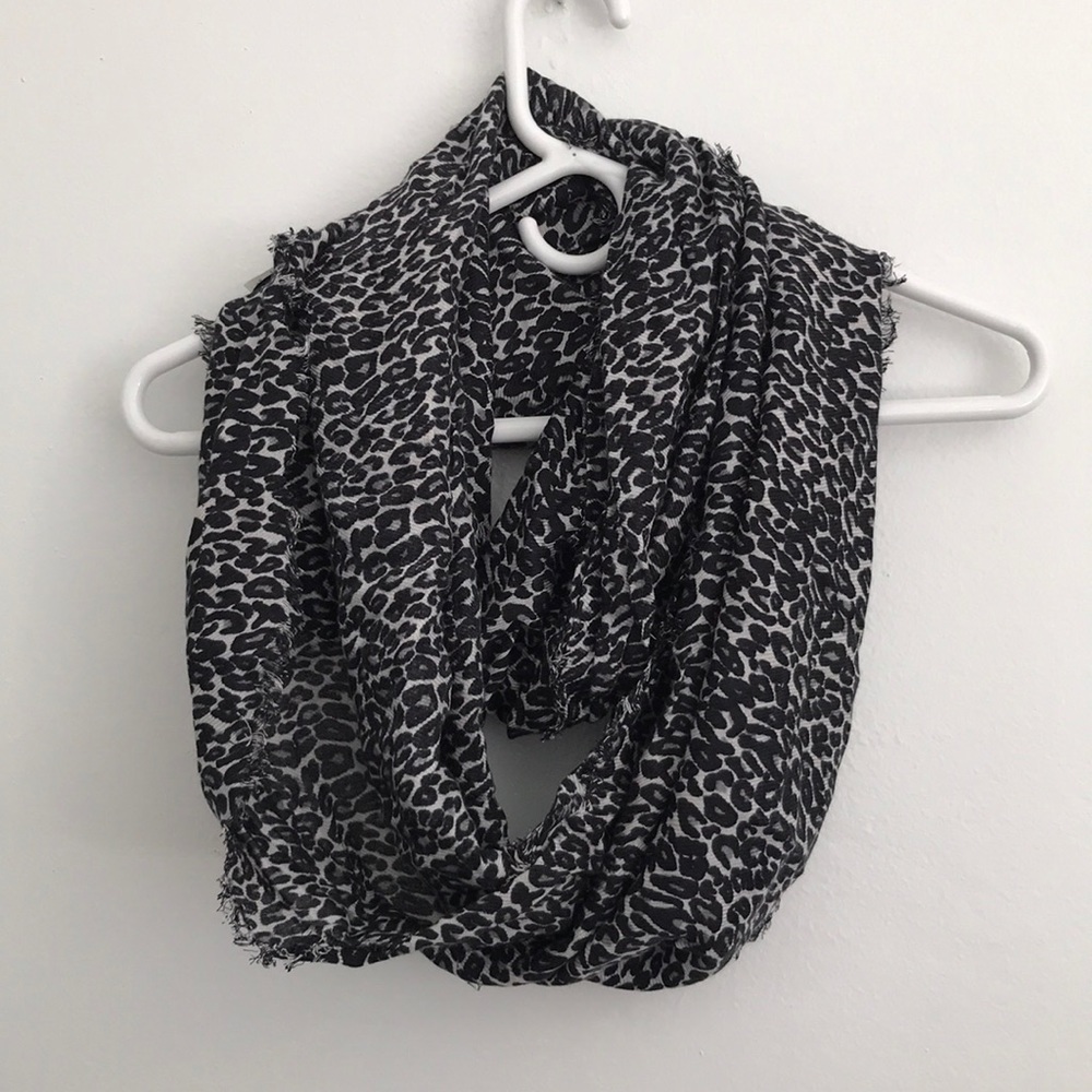 Black cheetah infinity scarf