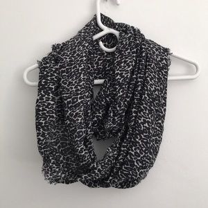 Black cheetah infinity scarf