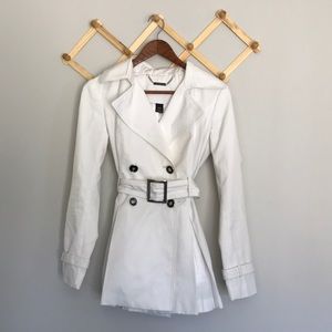 White House Black Market White Dress Coat