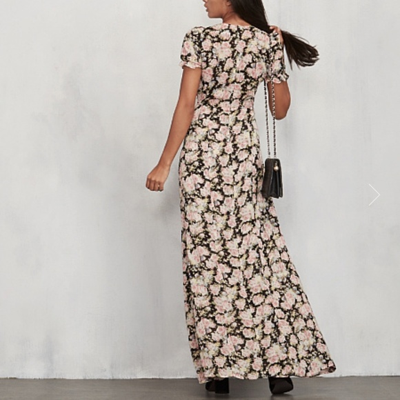 Reformation Huntington Dress in China Rose 2 - Picture 5 of 14